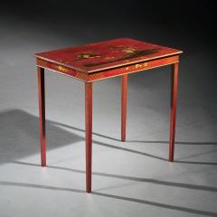 19TH CENTURY RED JAPANNED OCCASIONAL TABLE - 2744357