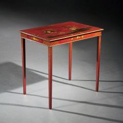 19TH CENTURY RED JAPANNED OCCASIONAL TABLE - 2744361