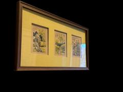 19TH CENTURY TRIO OF MINATURE LANDSCAPE WATERCOLORS - 4494496