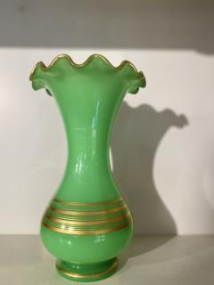 19Th Century French Opaline Uranium Glass Vase - 3366462