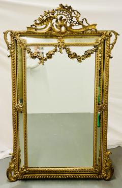 19Th Century Louis XVI Style Console Wall Mirror Gilt Wood  - 2514830