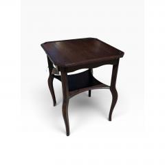 19c Style Ebonized Italian Walnut Two Tier Side Table or Nightstand - 4762498