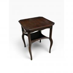 19c Style Ebonized Italian Walnut Two Tier Side Table or Nightstand - 4762499