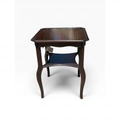 19c Style Ebonized Italian Walnut Two Tier Side Table or Nightstand - 4762503