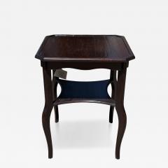 19c Style Ebonized Italian Walnut Two Tier Side Table or Nightstand - 4762655