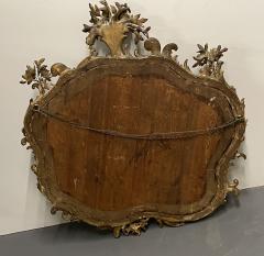 19th 20th Century Giltwood French Mirror Wall or Console Floral Decorated - 3007553