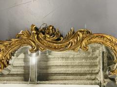 19th 20th Century Giltwood French Mirror Wall or Console Floral Decorated - 3007558