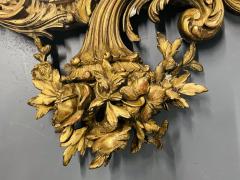 19th 20th Century Giltwood French Mirror Wall or Console Floral Decorated - 3007560