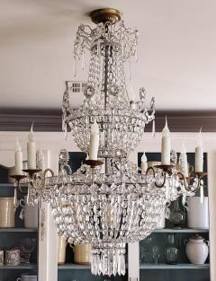 19th C 12 light Swedish Chandelier - 1052341