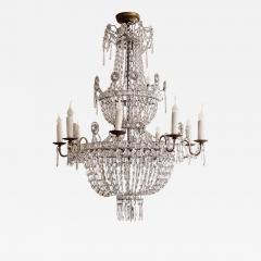 19th C 12 light Swedish Chandelier - 1052655