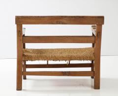 19th C 20th C French Walnut Bench Thatched Seat Rhone Alps Provence Region - 2937815