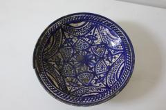 19th C Blue and White Fassi Moroccan Bowl - 3171943