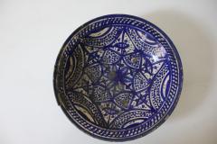 19th C Blue and White Fassi Moroccan Bowl - 3171945