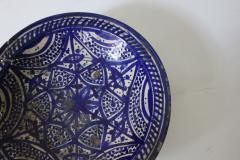 19th C Blue and White Fassi Moroccan Bowl - 3171947
