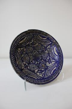 19th C Blue and White Fassi Moroccan Bowl - 3171950