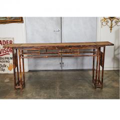 19th C Chinese Bamboo Console Table - 1949643