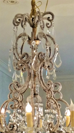 19th C Genoese Rococo Crystal Chandelier - 2195928