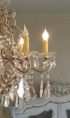 19th C Genoese Rococo Crystal Chandelier - 2195929