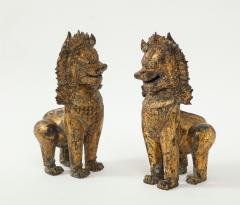 19th C Gilt Bronze Foo Dogs - 1830517