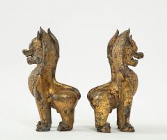 19th C Gilt Bronze Foo Dogs - 1830520