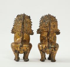 19th C Gilt Bronze Foo Dogs - 1830524