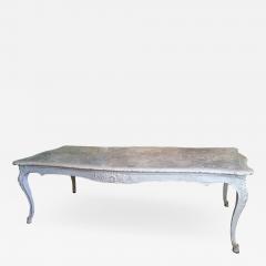 19th C Louis XV Painted Dining Table with faux marble top - 1325988