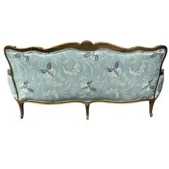 19th C Louis XV Style Canap Sofa in Eden Serene Fabric by Schuyler Samperton - 4564845