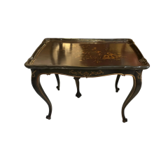 19th C Style Chinoiserie Black Gold Side Table - 4059450