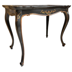 19th C Style Chinoiserie Black Gold Side Table - 4059465