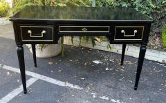 19th C Style Directoire French Empire Black Gold Writing Table Desk - 2611487