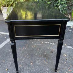 19th C Style Directoire French Empire Black Gold Writing Table Desk - 2611488