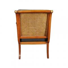 19th C Style Regency Mahogany Cane Back Giltwood Bergere Armchair - 3561268