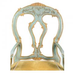 19th C Style Venetian Painted Italian Arm Chair - 4762695