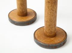 19th C Wood Spindle Candlesticks - 2108638