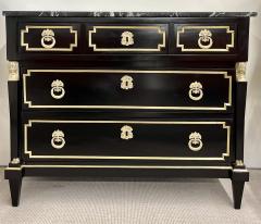 19th Cent Ebony Empire Commode or Nightstand Refinished Bronze Mounted - 2668663
