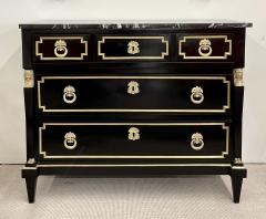 19th Cent Ebony Empire Commode or Nightstand Refinished Bronze Mounted - 2668664