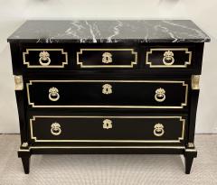 19th Cent Ebony Empire Commode or Nightstand Refinished Bronze Mounted - 2668666