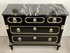 19th Cent Ebony Empire Commode or Nightstand Refinished Bronze Mounted - 2668667