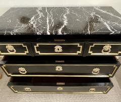 19th Cent Ebony Empire Commode or Nightstand Refinished Bronze Mounted - 2668671