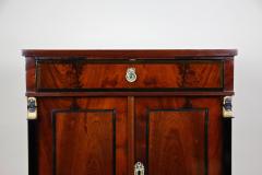 19th Cent Mahogany Empire Commode Half Cabinet Gilt Caryatids DE ca 1815 - 4752299