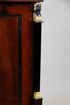 19th Cent Mahogany Empire Commode Half Cabinet Gilt Caryatids DE ca 1815 - 4752302
