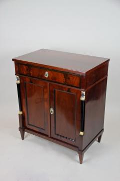 19th Cent Mahogany Empire Commode Half Cabinet Gilt Caryatids DE ca 1815 - 4752306