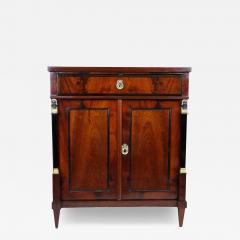 19th Cent Mahogany Empire Commode Half Cabinet Gilt Caryatids DE ca 1815 - 4752329