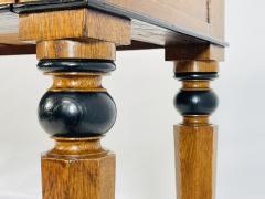 19th Century American Classical Revival Writing Table in Solid Oak with Ebonized - 4202362