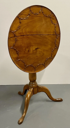 19th Century American Pie Crust Table Tilt Top Solid Wood Carved - 2540023