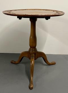 19th Century American Pie Crust Table Tilt Top Solid Wood Carved  - 4225689