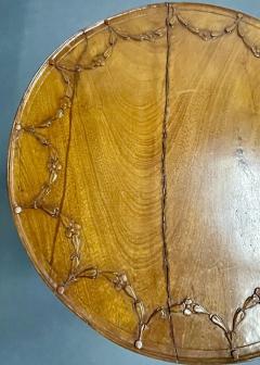 19th Century American Pie Crust Table Tilt Top Solid Wood Carved  - 4225696