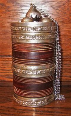 19th Century Anglo Indian Spice or Tea Caddy with Silver Mounts - 4128248
