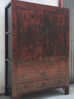 19th Century Antique Chinese Chinoiserie Hand Painted Lacquer Cabinet - 874638