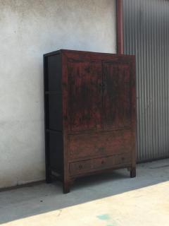19th Century Antique Chinese Chinoiserie Hand Painted Lacquer Cabinet - 874640